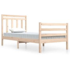 Vidaxl Posteljni okvir iz trdnega lesa 90x200 cm