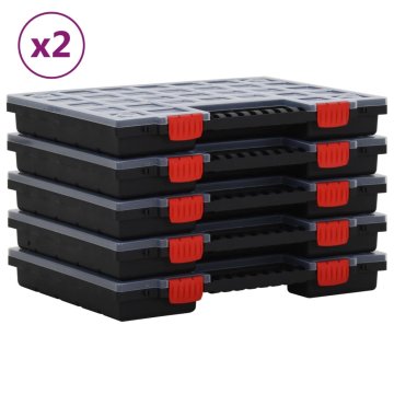 Vidaxl Škatle za sortiranje 10 kosov 40x30x5 cm polipropilen