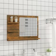 Vidaxl Kopalniško ogledalo dim. hrast 60x10,5x45 cm konstruiran les