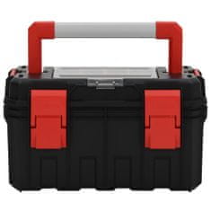 Greatstore Škatla za orodje, črno-rdeča, 45x28x26,5 cm