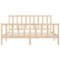 Vidaxl Posteljni okvir iz trdnega lesa 200x200 cm