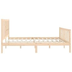 Vidaxl Posteljni okvir iz trdnega lesa 200x200 cm