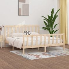 Vidaxl Posteljni okvir iz trdnega lesa 200x200 cm
