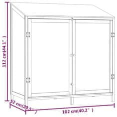 Vidaxl Vrtna lopa 102x52x112 cm trden les jelke