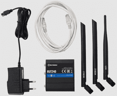 Teltonika RUT240 usmerjevalnik, industrijski, LTE, črn (RUT24006E000)