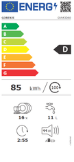 Gorenje GV643D60 vgradni pomivalni stroj