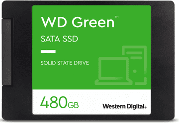 Western Digital Green SSD disk, 480 GB, 3D NAD, 6,35 cm, SATA III (WDS480G3G0A)