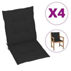 Vidaxl Blazine za vrtne stole 4 kosi črne 100x50x3 cm oxford tkanina