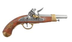 Bashan Pištola Napoleon (zgodovinsko orožje XVI-XIX st.) - les, kovina, 35cm, 749g