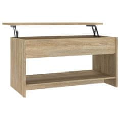 Vidaxl Klubska mizica sonoma hrast 102x50x52,5 cm konstruiran les