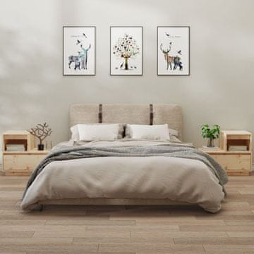Vidaxl vidaXL Nočne omarice, komplet 2, 60x34x51 cm, masivni borov les