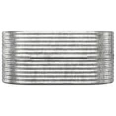 Vidaxl Visoka greda iz cinkanega jekla 152x80x68 cm srebrna