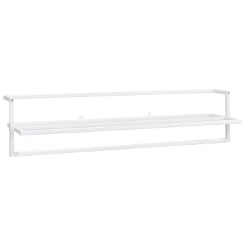 Vidaxl Držalo za brisače belo 95x25x22 cm železo