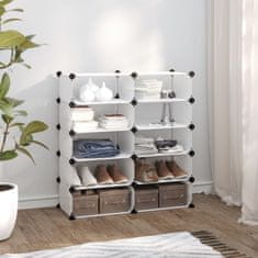 Vidaxl Stojalo za čevlje prozorno 84x32x88,5 cm PP