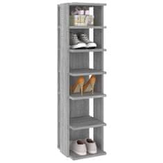 Vidaxl Regal za čevlje 2 kosa sivi sonoma 27,5x27x102cm inženirski les