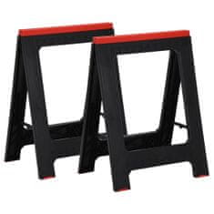shumee Zložljiva delovna stolica 2 kosa črna in rdeča PP 350 kg