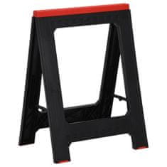 shumee Zložljiva delovna stolica 2 kosa črna in rdeča PP 350 kg