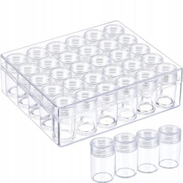 Korbi 6G Posodice v Kaseti za Okraske Manikuro 30 kos