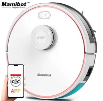 Mamibot Exvac880 robotski sesalnik, hibrid, LDS4.0, laser tehnologija, bel