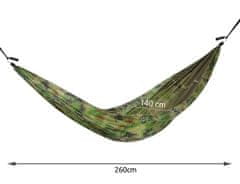 Alum online Turistična viseča mreža Santiago - Army 260x140cm