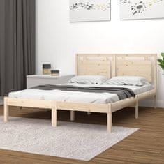 Vidaxl Posteljni okvir iz trdnega lesa 120x190 cm 4FT