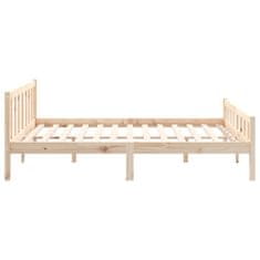 Vidaxl Posteljni okvir iz trdnega lesa 120x190 cm 4FT