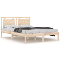 Vidaxl Posteljni okvir iz trdnega lesa 120x190 cm 4FT