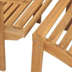 Vidaxl Adirondack stol z naslonjalom za noge iz trdne tikovine