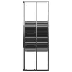 Vidaxl Črtasta tuš kabina ESG 80x80x180 cm črna