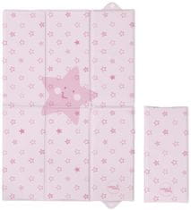 Ceba Baby Stars potovalna podloga za previjanje 60x40 cm, roza