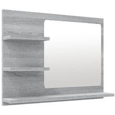 Greatstore Kopalniško ogledalo sivo sonoma 60x10,5x45 cm konstruiran les