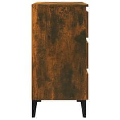 Vidaxl Komoda, dimljen hrast, 60x35x69 cm, material na osnovi lesa