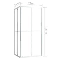 Vidaxl Tuš kabina ESG 90x70x180 cm