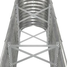 Vidaxl Visoka greda iz cinkanega jekla 332x40x68 cm srebrna