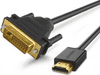 kabel, HDMI na DVI, 2 m, črn (10135)