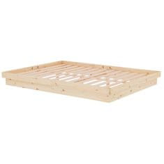 Vidaxl Posteljni okvir iz trdnega lesa 150x200 cm 5FT