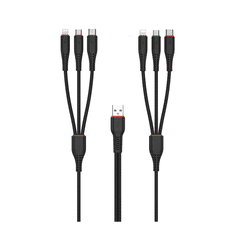 XO Kabel NB196 6v1 2x Lightning + USB-C + microUSB 1m / 2m