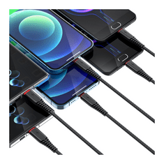 XO Kabel NB196 6v1 2x Lightning + USB-C + microUSB 1m / 2m