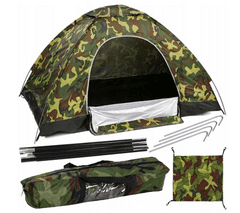 Turistični šotor za 4 osebe kamuflažni 2 x 2,5 m T-1000