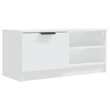 Vidaxl TV omarica bela 80x35x36,5 cm konstruiran les