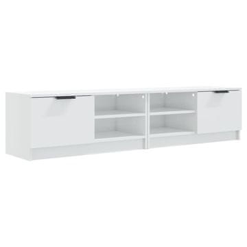 Vidaxl TV omarica 2 kosa visok sijaj bela 80x35x36,5 cm konstr. les