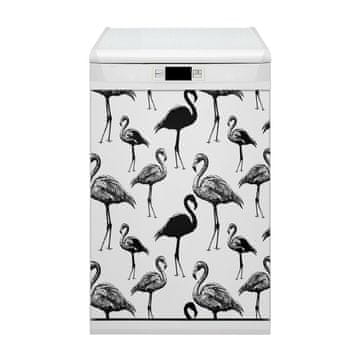 tulup.si Nalepka na pomivalni stroj Retro flamingos