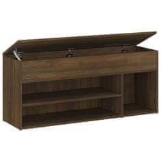 Vidaxl Klop za čevlje rjavi hrast 105x30x45 cm konstruiran les