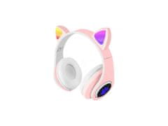 Alum online Brezžične slušalke z mačjimi ušesi - B39M, roza