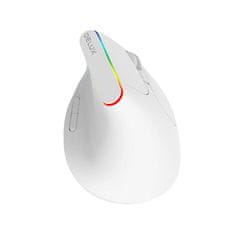 Delux Brezžična navpična miška M618C 2.4G 1600DPI RGB (bela)