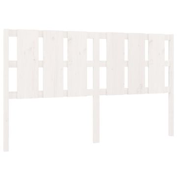 Vidaxl Posteljno vzglavje belo 165,5x4x100 cm trdna borovina
