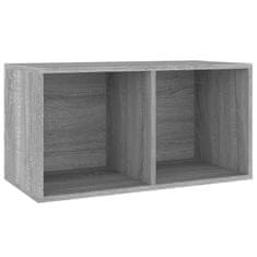 Vidaxl Omara za vinilne plošče, sonoma hrast siva, 71x34x36 cm