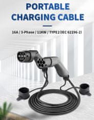ANFIL Trifazni polnilni kabel za električna vozila (11kW/16A).