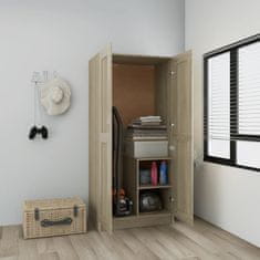Vidaxl Garderobna omara sonoma hrast 82,5x51,5x180 cm iverna plošča