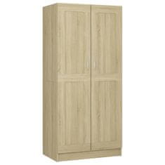 Vidaxl Garderobna omara sonoma hrast 82,5x51,5x180 cm iverna plošča